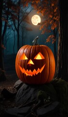 halloween pumpkin, halloween scene, halloween background with  pumpkin, scarry pumpkin