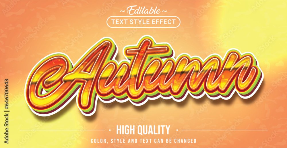 Poster Editable text style effect - Autumn text style theme.