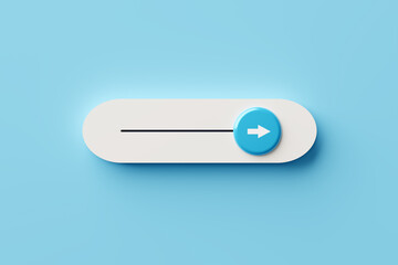 Next level or step in business or education concept. On and off toggle switch button with the word...