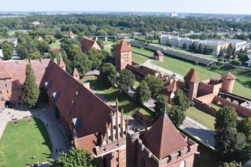 Zamek Krzyżacki w Malborku, największy na świecie, Polska, gotycki, ceglany,