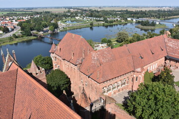 Zamek Krzyżacki w Malborku, największy na świecie, Polska, gotycki, ceglany, © Albin Marciniak