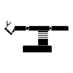 Surgical Table flat icon. Flat Surgical Table icon