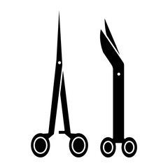 Set of scissors icon. Surgical instruments