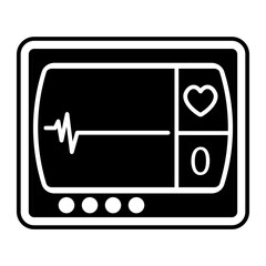 Fototapeta premium ekg monitor icon. Editable ekg monitor symbol