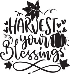 Hand drawn lettering quote for Thanksgiving Day. Typographic design. Greeting card and poster or print template. Autumn concept. Vector Illustration. Pumpkin Quotes