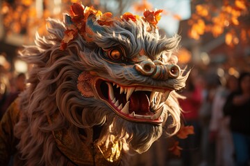 Dragon Dance: Vibrant dragon dancers parade through the streets, symbolizing power and luck....