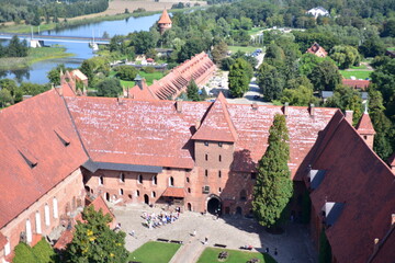 Zamek Krzyżacki w Malborku, największy na świecie, Polska, gotycki, ceglany,