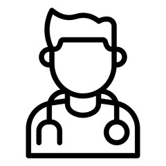 Doctor avatar outline icon