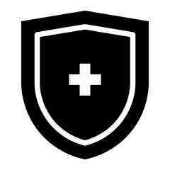 Health security protection solid glyph icon