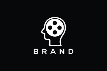 Trendy and minimal knowledge and film and television production vector logo design