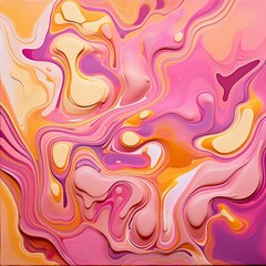Fototapeta premium an abstract painting of , in the style of , vivid fauvism, organic and flowing forms