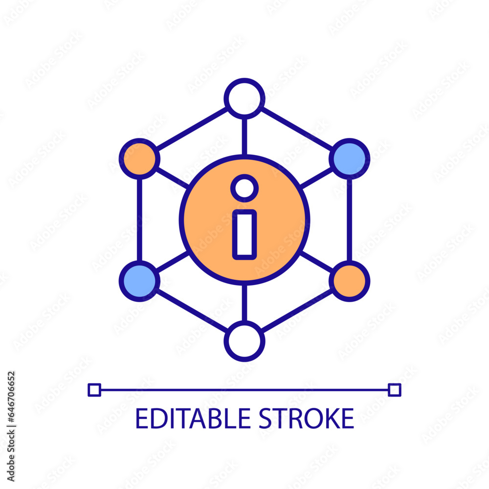 Poster 2d customizable efficiency icon representing health interoperability resources, isolated vector, mul