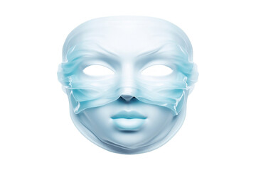 Clear Medical Face Mask Isolated on Transparent Background Generative AI
