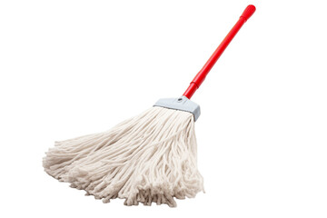 Clear Household Mop Isolated on Transparent Background Generative AI