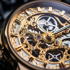 Fototapeta na wymiar Exquisite Craftsmanship of a Luxury Watch