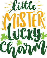 Fototapeta premium Happy St. Patrick's Day handwritten lettering quote for postcards, banners, invitation, posters, t-shirts. Vector illustration