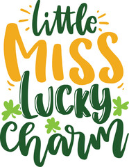 Happy St. Patrick's Day handwritten lettering quote for postcards, banners, invitation, posters, t-shirts. Vector illustration