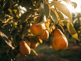 Organic Pear Orchard Beauty