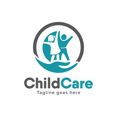 Kids Care logo designs vector. Child Care logo template