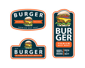 burger logo template