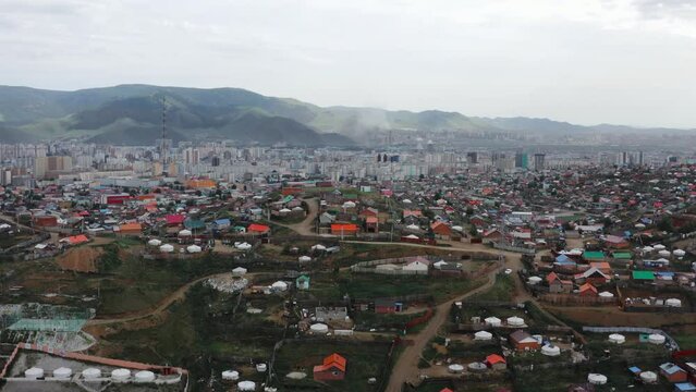Overview Of Famous Ulaanbaatar Capital Of Mongolia, the Ger District