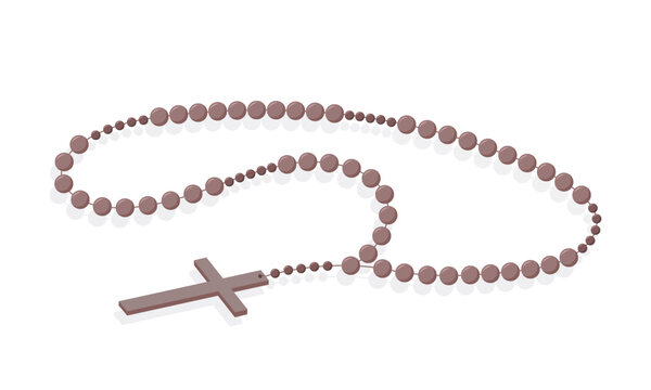 
beads, rosary. Isolated image, flat. Vector illustration