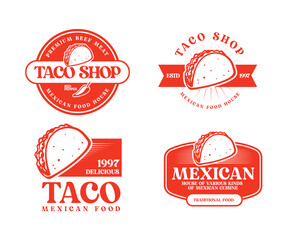 taco mexican food logo template