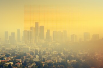 The deterioration of the quality of the air we breathe, smoke and pollution. - obrazy, fototapety, plakaty