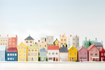 カラフルなおもちゃの街並み