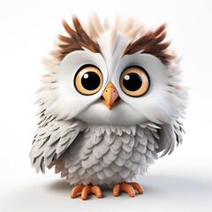 3d cartoon cute owl