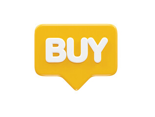 Buy icon 3d rendering illustration element