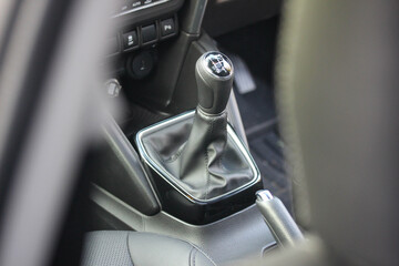 Obscured view of a manual gear lever