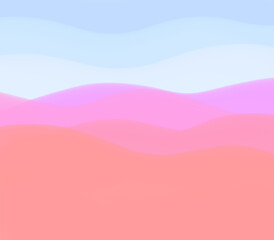 Obraz premium pastel color vector background The pinks, oranges and blues of the sky imaginary mountain