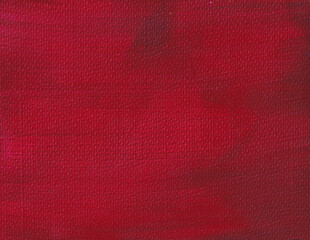 Fototapeta premium Dark red acrylic paint brush stroke background. Monochrome painting on paper. Hand drawn painting design.