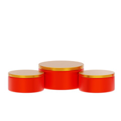 Red Gold 3D Podium Cosmetic