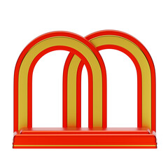 Red Gold 3D Podium Product