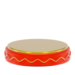 Red Gold 3D Podium Showcase