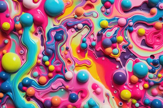 Colorful Candy Background. Melting Liquid.