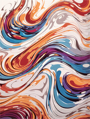 Fluid Serenity Abstract any Color Design with Vector