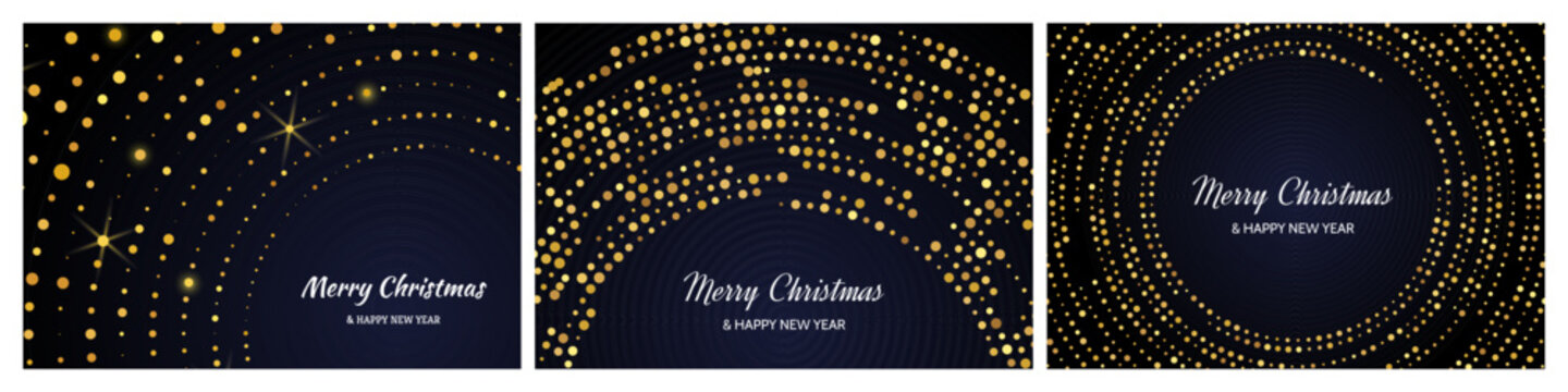 Merry Christmas backgrounds with gold glitter pattern