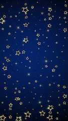 Christmas stars vector overlay.  Magic stars luxury sparkling confetti. Christmas spirit. Festive stars vector illustration on dark blue background.