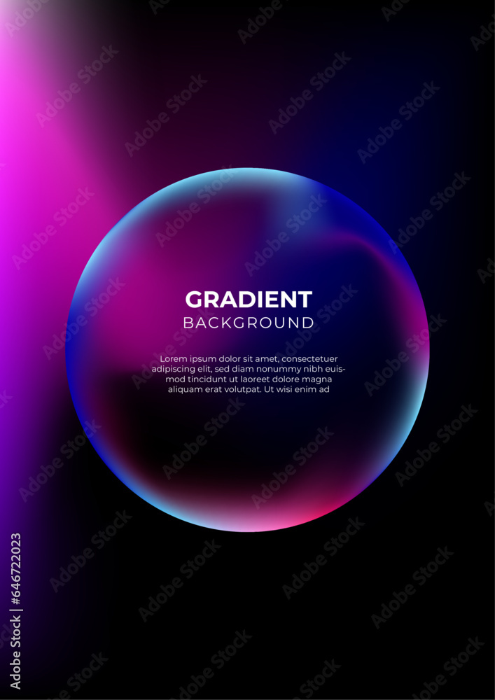 Poster Vector colorful gradient abstract poster design