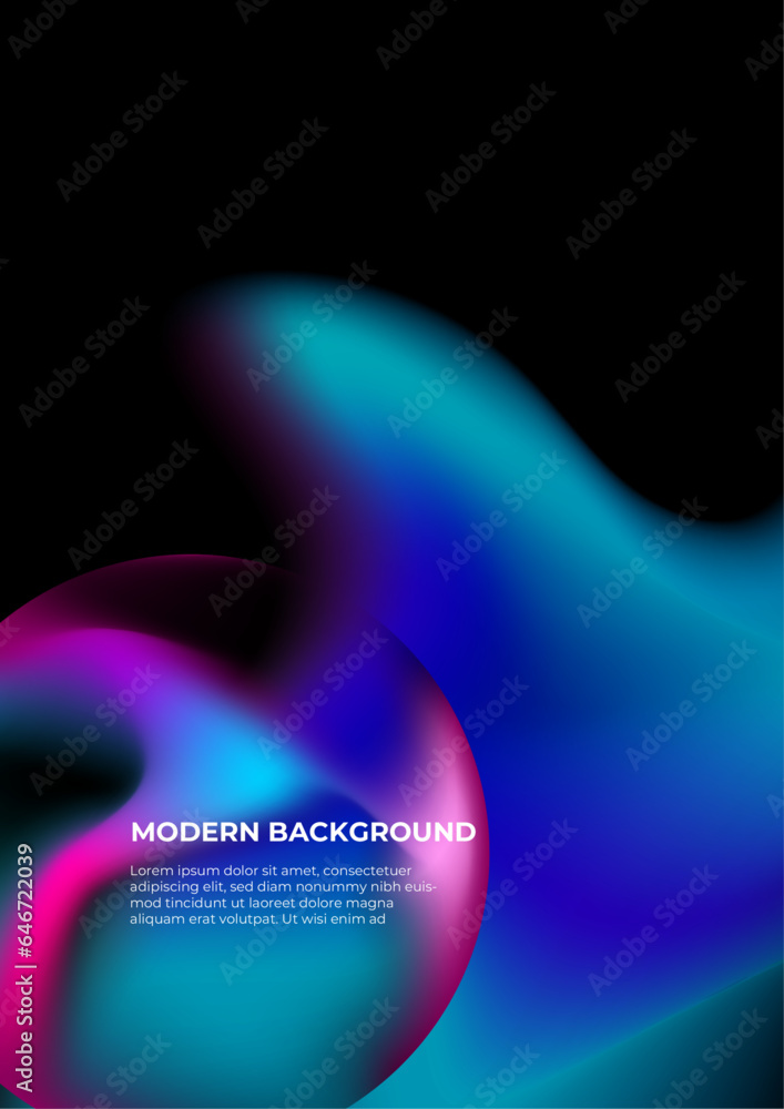 Poster colorful bubble gradient poster. abstract backgrounds color gradient vibrant. applicable for banner 