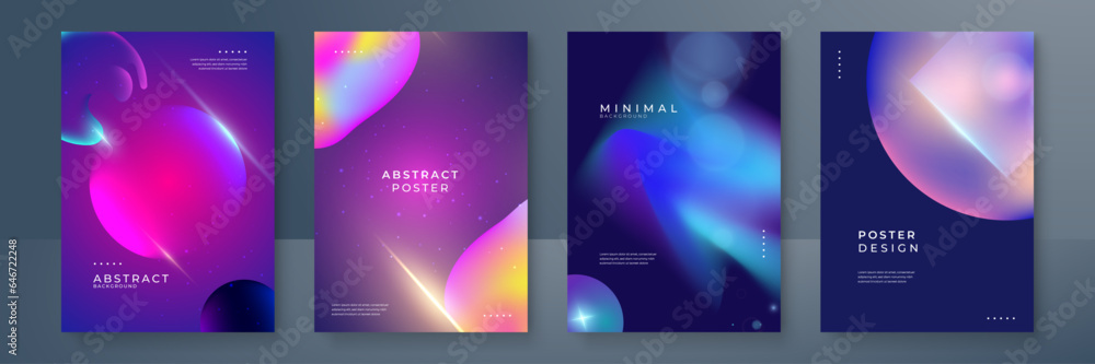 Aufkleber colorful smooth gradient background template copy space. colour gradation backdrop design for poster