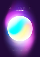 Vector gradient abstract colorful poster template design