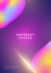 Colorful smooth gradient background template copy space. Colour gradation backdrop design for poster, banner, brochure, leaflet, pamphlet, cover, magazine, or flyer.