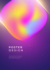 Obraz premium Colorful smooth gradient background template copy space. Colour gradation backdrop design for poster, banner, brochure, leaflet, pamphlet, cover, magazine, or flyer.