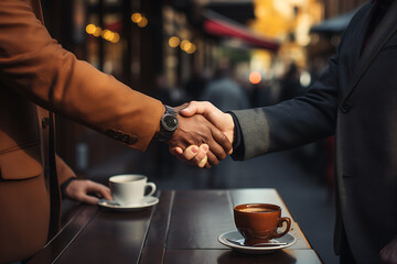 Fototapeta na wymiar Businessmen shaking hands.