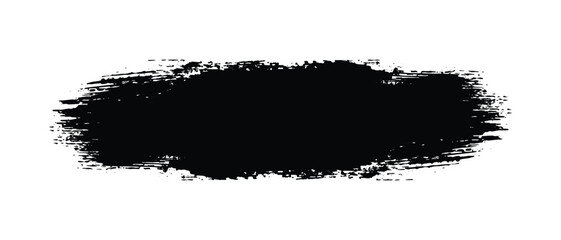 Fototapeta premium Black paint brush stroke, Vector illustration design.