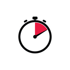 10 Minutes Analog Clock Icon white background.